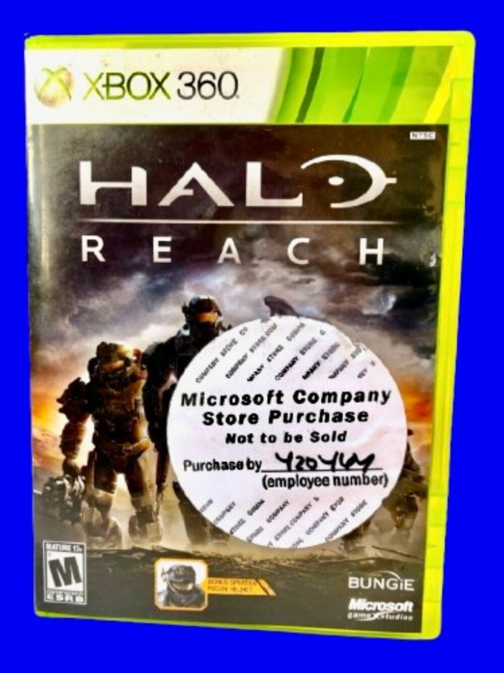 Halo Reach Xbox 360 Game CIB Tested Microsoft Company Store Employee Sticker